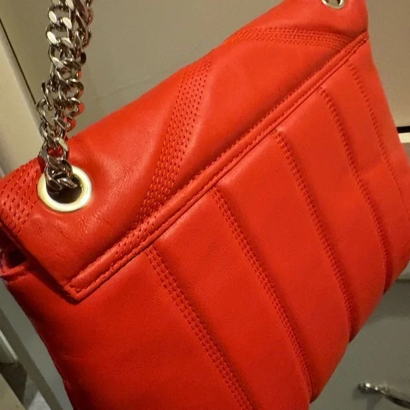 Ted Baker Bold Orange Crossbody Bag with Chain Detail - Picture 10 of 12